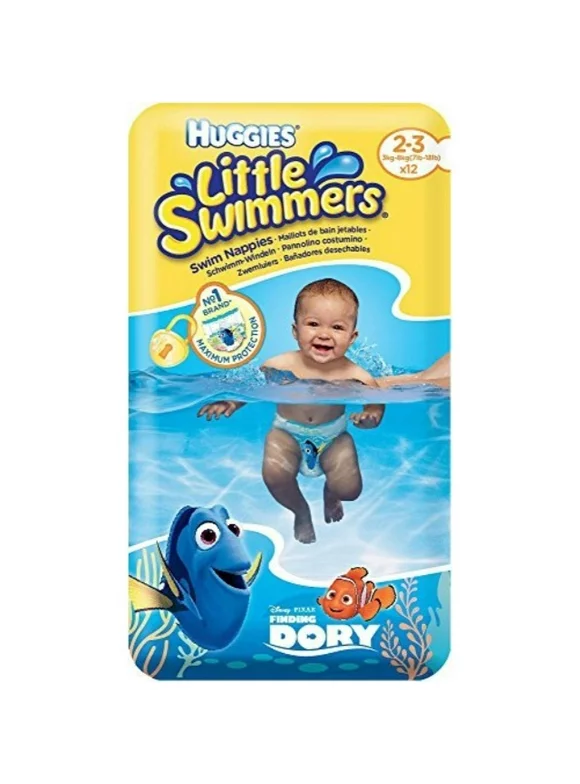 huggies little swimmers disposable swim diapers, x-small (7lb-18lb.), 12-count
