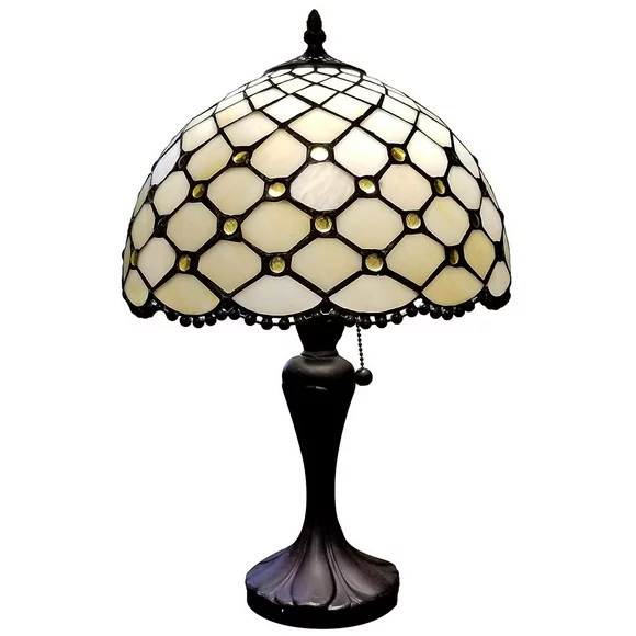 Tiffany Style Jeweled Table Lamp - 19" Tall