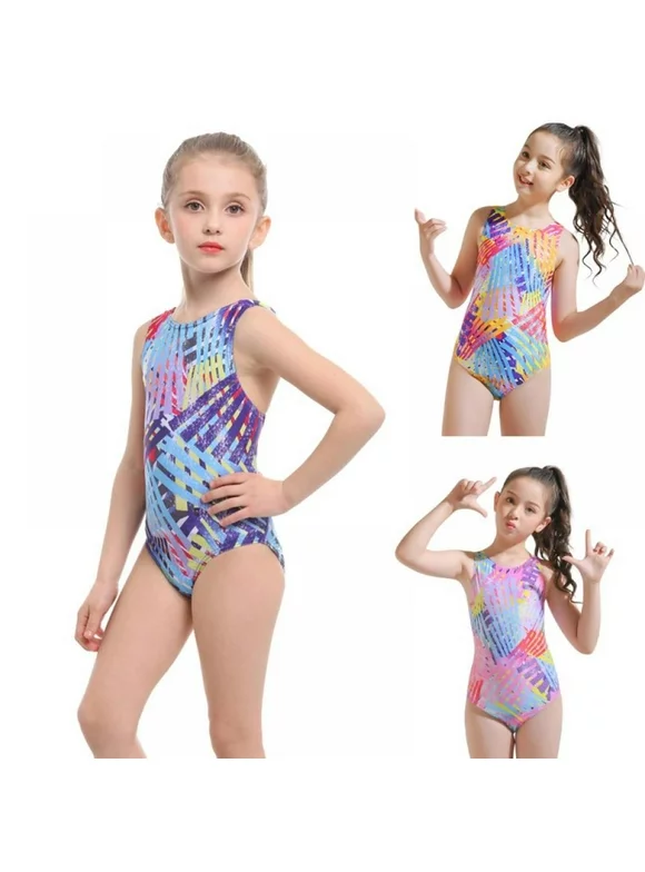 URMAGIC Girls Athletic Swimsuits One Piece Kids Competition Swimwear for Practice Swim Team Training Bathing Suits 2-18 Years
