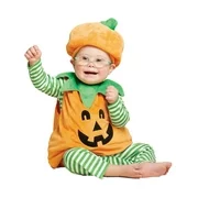 Infant Boys Padded Orange Pumpkin Vest Baby Halloween Costume
