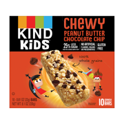 KIND Bars, Peanut Butter Chocolate Chip Kids Bar, Gluten free, .81 oz,&nbsp;10 Snack Bars