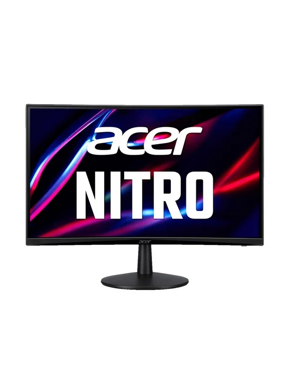 Acer Nitro 23.6" 1500R Curved Full HD (1920 x 1080) Zero Frame VA Monitor with AMD FreeSync Technology, 75Hz Refresh Rate, 1ms (VRB) (1 x HDMI Port 1.4 & 1 x VGA Port), ED240Q bi