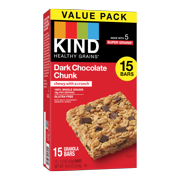 KIND Bars, Dark Chocoloate Chunk Healthy Grains Bar, Gluten free, 1.2 oz, 15 Snack Bars