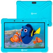 Contixo 10 inch Kids Tablet 2GB RAM 16GB WiFi Android 10 Tablet For Kids Bluetooth Parental Control Pre-Installed Learning Tablet Apps for Toddlers Children Kid-Proof Protective Case, K101A Blue