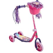 Huffy Disney Princess Kids Toddler Preschool 3 Wheel Kick Scooter with Basket