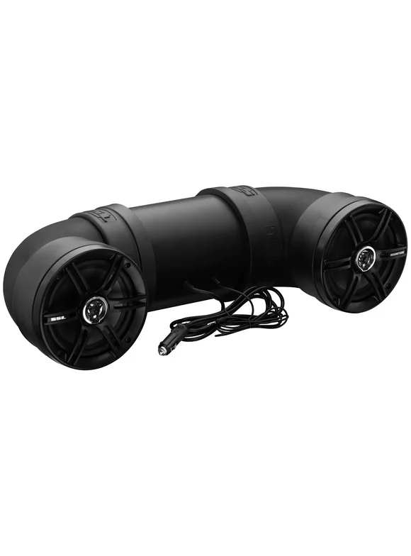 Sound Storm Laboratories BTB6 ATV UTV Speaker System - 6.5 inch Full Range Speakers, 1 inch Tweeters, IPX5 Weatherproof, Bluetooth Audio, Built-in Amplifier, Aux-In, Hook up to Stereo