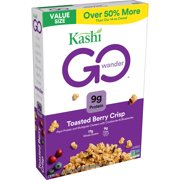 Kashi GO Breakfast Cereal, Vegan Protein, Fiber Cereal, Toasted Berry Crisp, 22oz, 1 Box