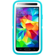 Rugged Protection Otterbox Defender Series Case for Samsung Galaxy S5 - Bulk Packaging - (Aqua Blue/White)