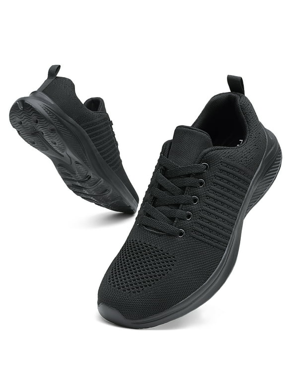 Men Walking Wide Shoes Fashion Sneakers Mesh Workout Casual Sports Non Slip Shoes Black 13 Wide