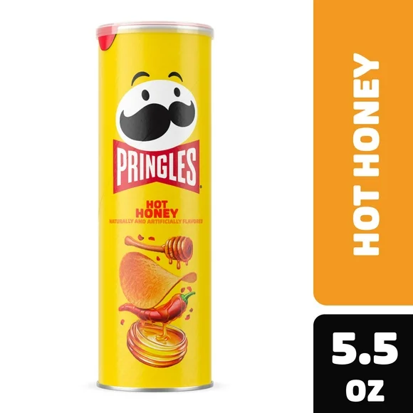 Pringles Hot Honey Potato Crisps Chips, Lunch Snacks, 5.5 oz