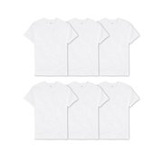 Yana Men's Value Pack White Crew T-Shirt Undershirts, 6 Pack
