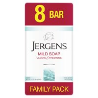 Jergens Mild Bar Soap for Normal to Sensitive Skin, 3.5 fl oz (8 ct)