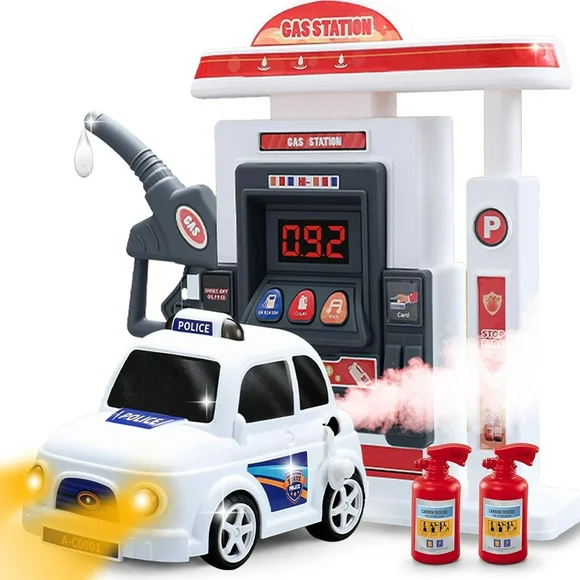 Toddler Toys Cars , Gas Station Playset Pretend Play,Educational Learning Toys,Toys for 3 4 5 6 7 8 Year Old Boys Girls