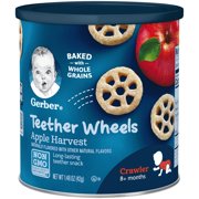 (6 Pack) Gerber Wagon Wheels Apple Harvest 1.48 oz.