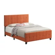 Fairfield Queen Upholstered Panel Bed Orange