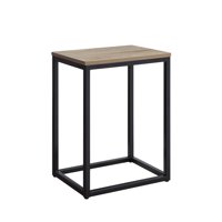 Mainstays End Table, Natural Finish Top with Black Frame
