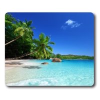 POPCreation Tropical Paradise Sunshine Beach Coast Sea Palm Trees Mouse pads Gaming Mouse Pad 9.84x7.87 inches