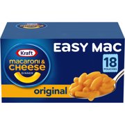 Kraft Easy Mac Original Macaroni & Cheese Microwavable Dinner, 18 ct Packets