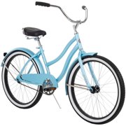 Huffy 24 Cranbrook Girls Beach Cruiser Bike for Women, Sky Blue