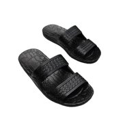 Hawaii Brown or Black Jesus Sandal Slipper for Men Women and Teen Classic Style (Womens size 7, Black)