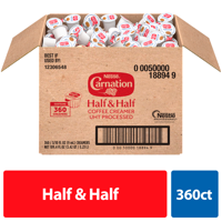 Nestle Carnation Half & Half Creamers, Half and Half Coffee Creamer Singles, 360 Ct