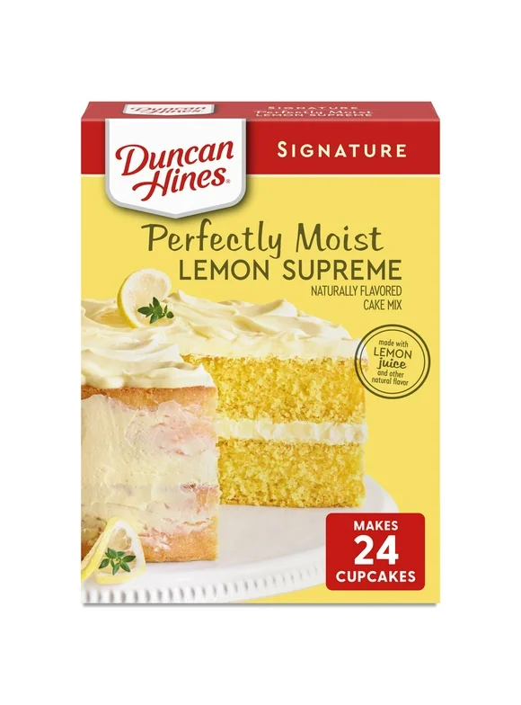 Duncan Hines Signature Perfectly Moist Lemon Supreme Lemon Cake Mix, 15.25 oz