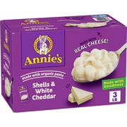 Annie's Shells & White Cheddar Macaroni and Cheese, 72 oz