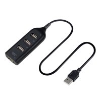 4-Ports USB Hub 1-Meter Portable USB 2.0/1.1 Splitter Supports Charging 480Mbps High Speed Data Transfer Rate for PC Laptop Computer