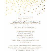Gold Dots Standard Birthday Invitation