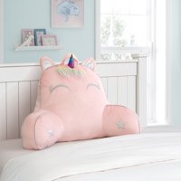 Your Zone Unicorn Backrest Pillow for Kids, Pink, 24" x 17"