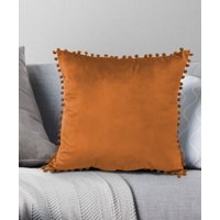 Pompom Dec Pillow Topaz Orange 18X18