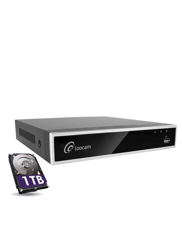 Loocam 4CH 1080p High Definition H.264 Hybrid 4-in-1 TVI DVR Surveillance System (Analog/AHD/TVI/CVI) Digital Video Recorder, Motion Dection, Mobile Remote Control, Email Alerts(1TB)