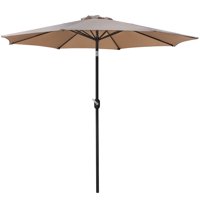 9FT Patio Umbrella Outdoor Market Steel Tilt W/ Crank Sun-Resistant Multipurpose Wind Vent - Tan