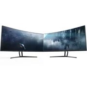 Deco Gear 2-Pack 35" Curved Ultrawide E-LED Gaming Monitor, 21:9 Aspect Ratio, Immersive 3440x1440 Resolution, 100Hz Refresh Rate, 3000:1 Contrast Ratio (DGVIEW201)