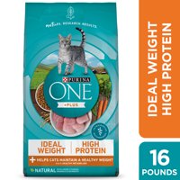 [Multiple Sizes] Purina ONE High Protein, Natural Dry Cat Food, Ideal Weight With Turkey