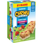 Quaker Chewy Yogurt Granola Bars, Variety Pack (21 Pack)