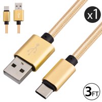 USB Type C Cable Charger, FREEDOMTECH 3ft USB C to USB A Charger Nylon Braided Cable Fast Charger Cord For Samsung Galaxy Note 8, Galaxy S8/S8+, Apple New Macbook, Nexus 6P 5X, Google Pixel, LG G5 G6