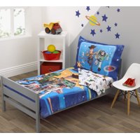 Disney Toy Story "Team Toy" Toddler Bedding Sets, Toddler Bed, Blue, 4-Pieces