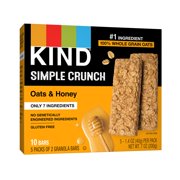 KIND Bars, Oats & Honey Simple Crunch, Gluten free, 1.4 oz, 5 Snack Bars