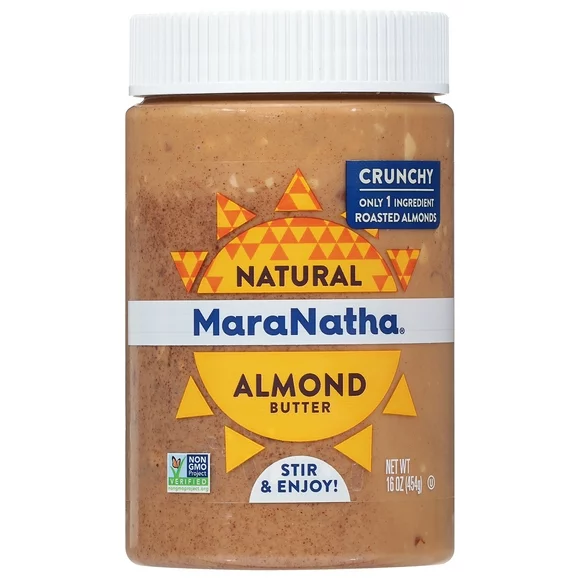 MaraNatha Natural Crunchy Roasted Almond Butter Spread, 16 oz