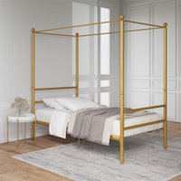 Mainstays Canopy Bed, Twin, Gold Metal