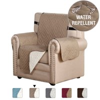 H.VERSAILTEX 1-Piece Reversible Quilted Recliner Pet Cover Protector, Taupe