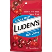 Luden's Sugar Free Throat Drops, Wild Cherry 25 ea (Pack of 4)
