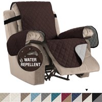 1-Piece Reversible Quilted Recliner Pet Cover Protector, (Large 91" L x 82" W, Brown/Beige)