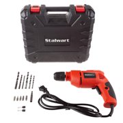 Stalwart Electric Power Drill with 6-Foot Cord  Variable Speed, Reversable Wired Screwdriver