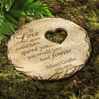 Personalized Memorial Heart Cut-out Stepping Stone