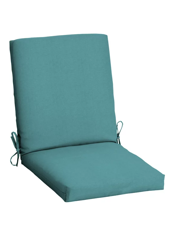 Mainstays 43" x 20" Turquoise Blue Rectangle Patio Chair Cushion, 1 Piece