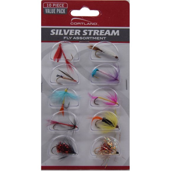 Cortland Silver Stream Fly Assortment Value Pack, 10 Piece, 663787