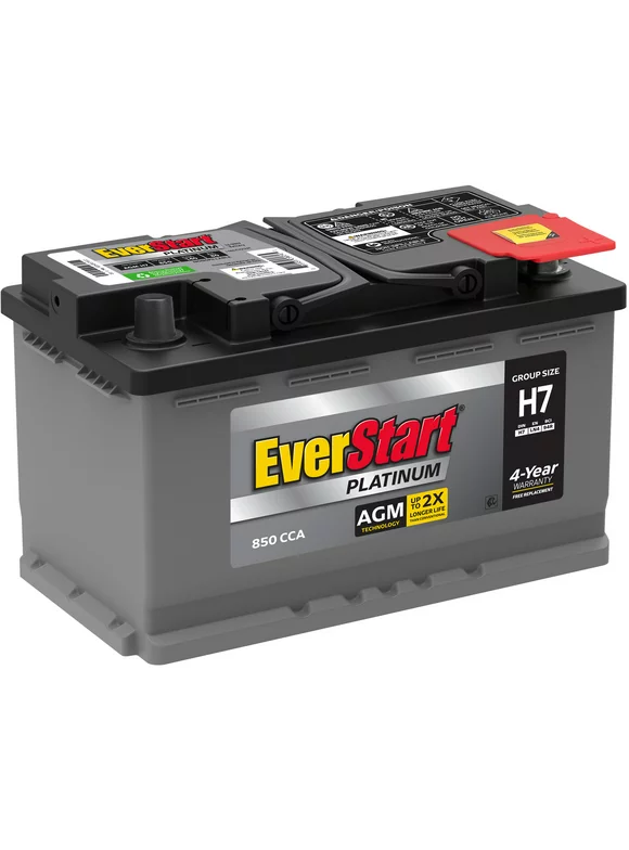 EverStart Platinum AGM Automotive Battery, Group Size H7 / LN4 / 94R 12 Volt, 850 CCA 140 RC