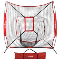 Zeny 7'x 7' Baseball & Softball T-Ball Practice Net w/Strike Zone - Hitting/Batting/Catching/Pitching Training Net w/Carry Bag